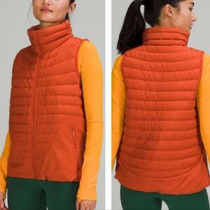 Lululemon Lightweight Relaxed-Fit Down Vest Canyon Orange size 8